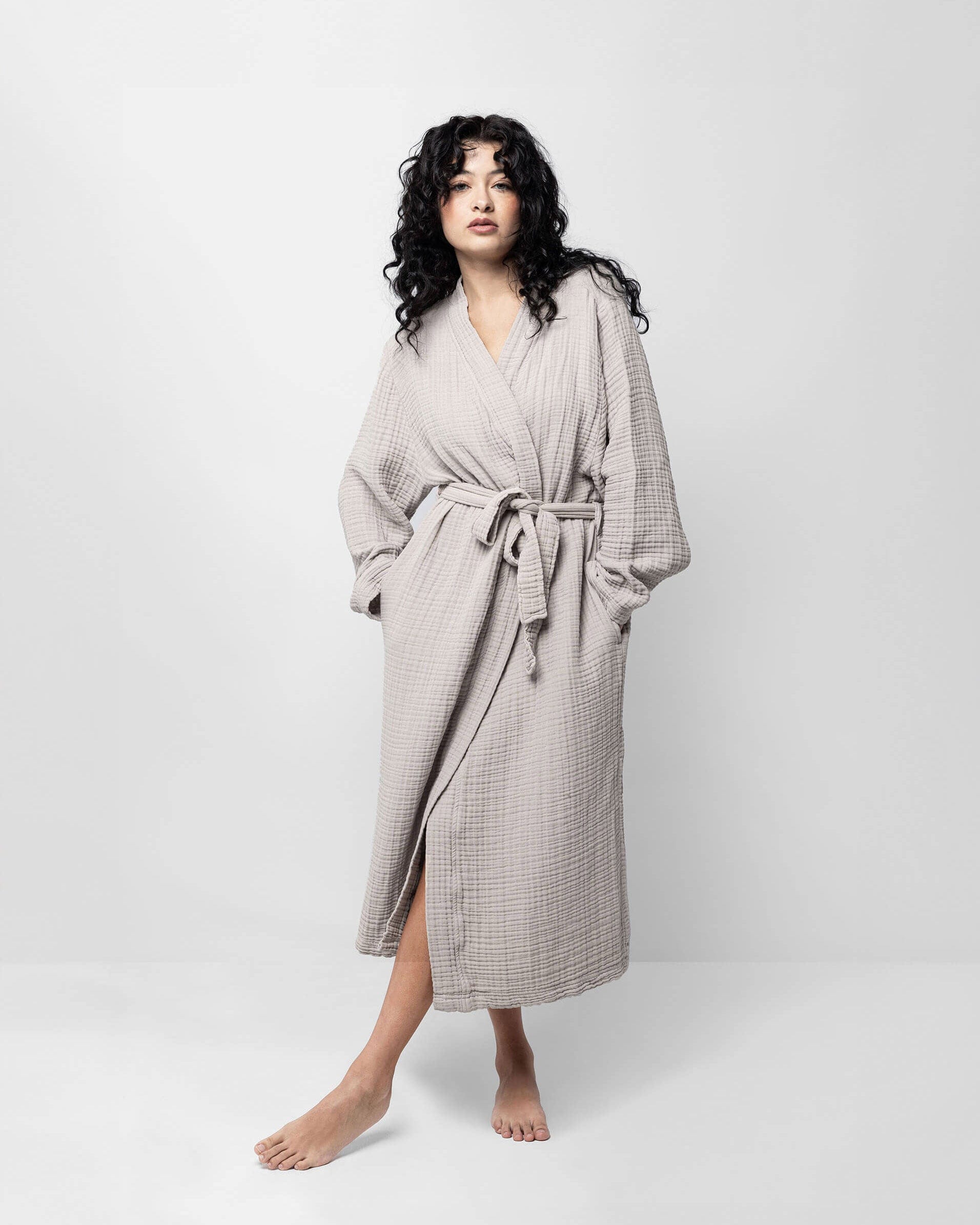 Muslin Cotton Kimono Clear White / L Muslin Cotton Kimono Clear White / L