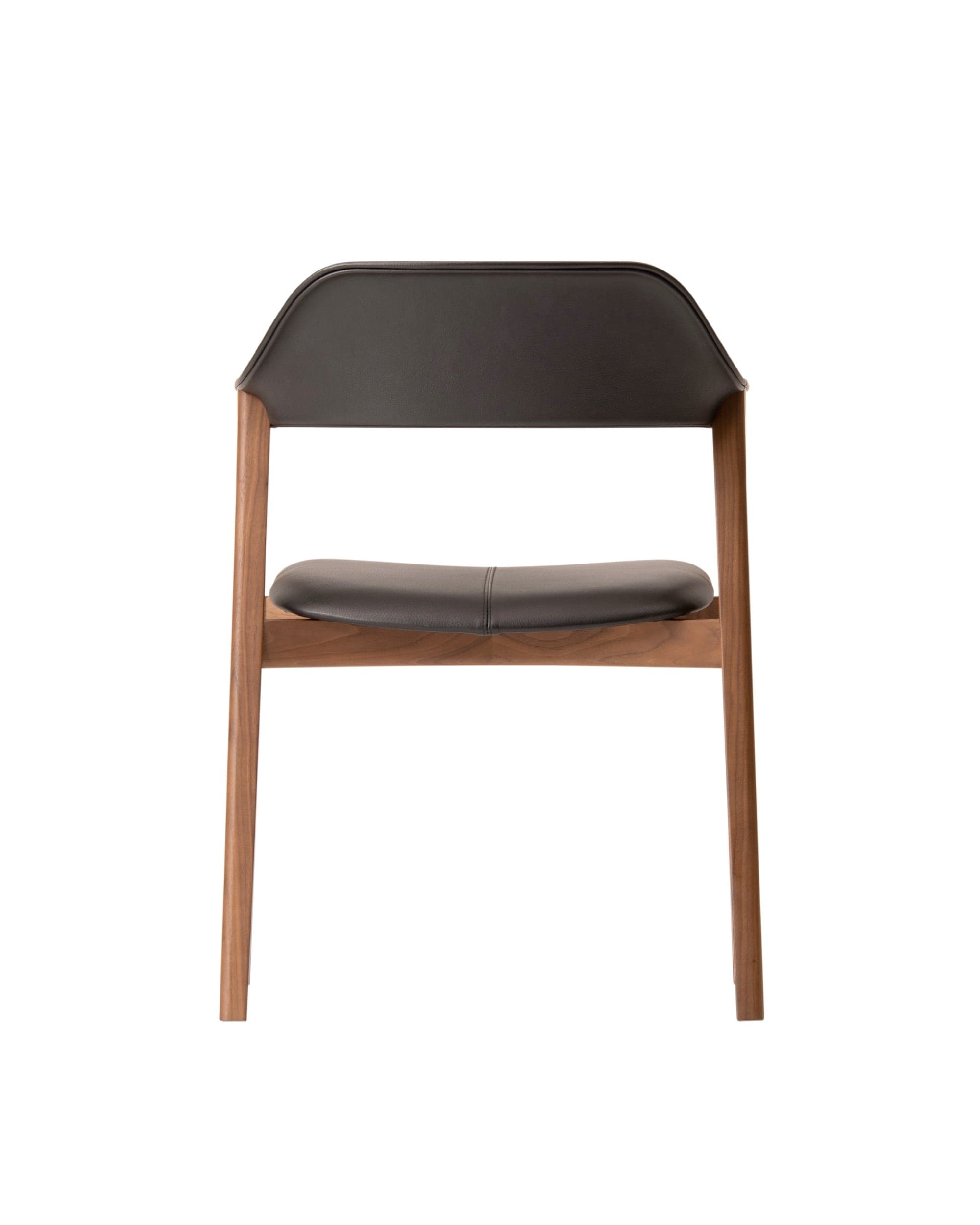 TEN Armchair Upholstered Back (upholstered seat), Walnut Natural Back View