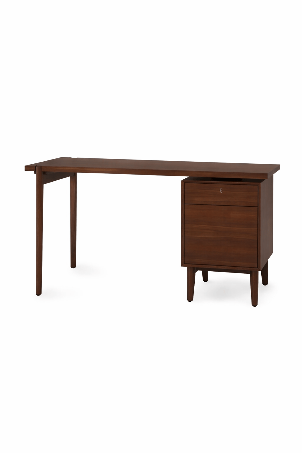 WING Desk Japanese Walnut Dark Brown, AI rendering of wood type and finish