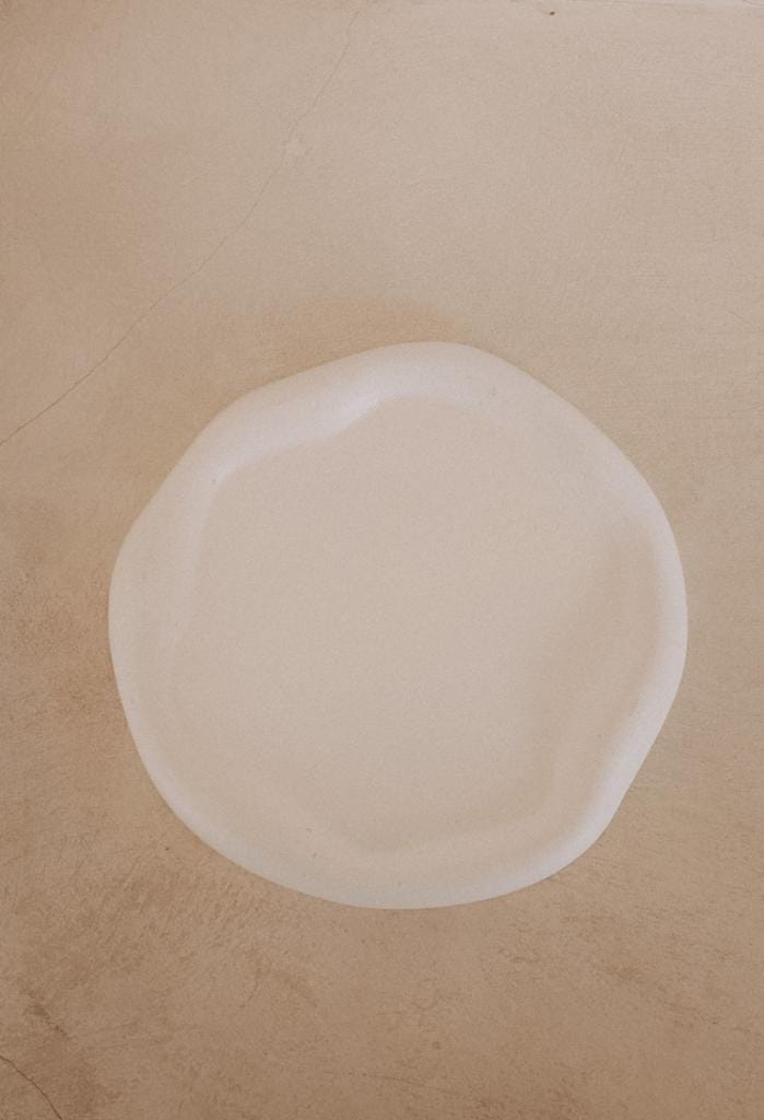 Stucco Cloud Round Tray