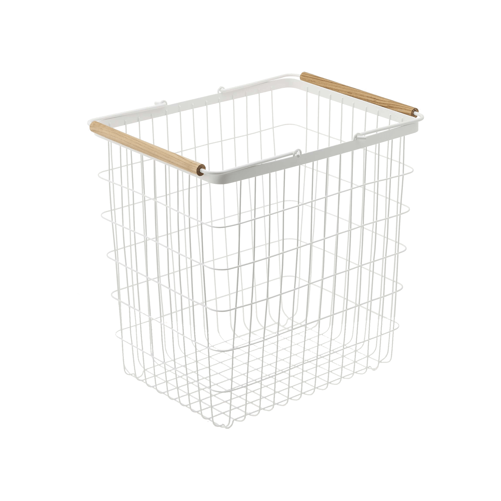 Wire Basket - Two Sizes - Steel + Wood