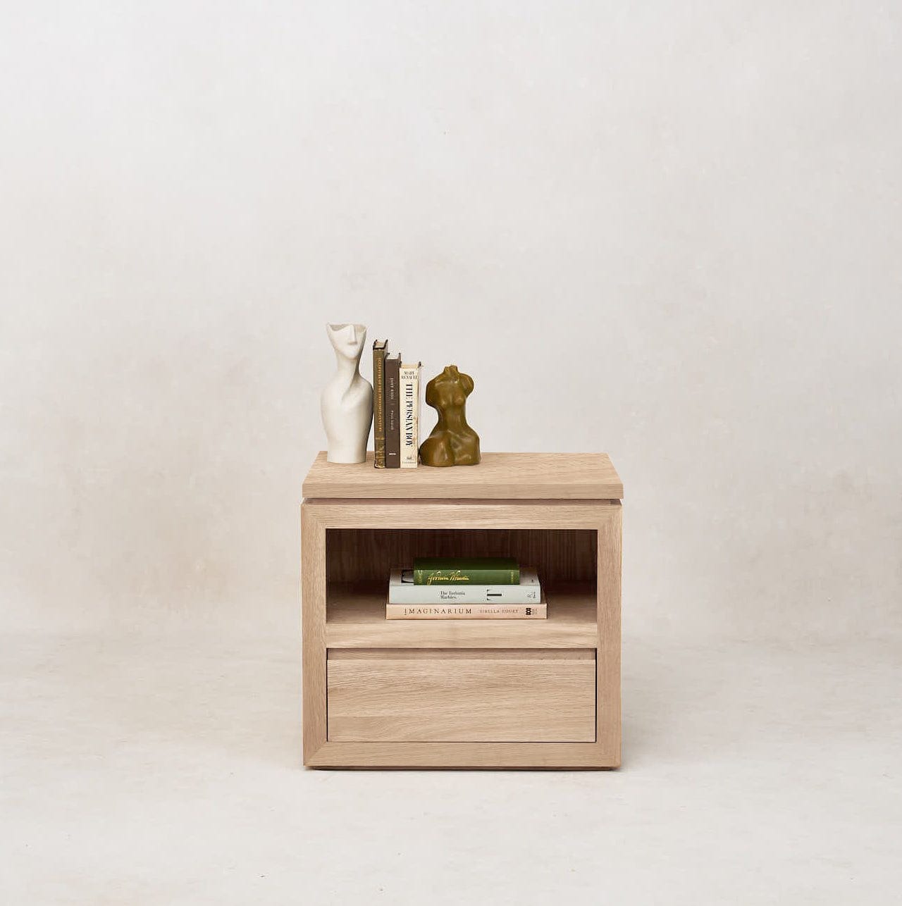 Sofita Wood Nightstand - White Oak