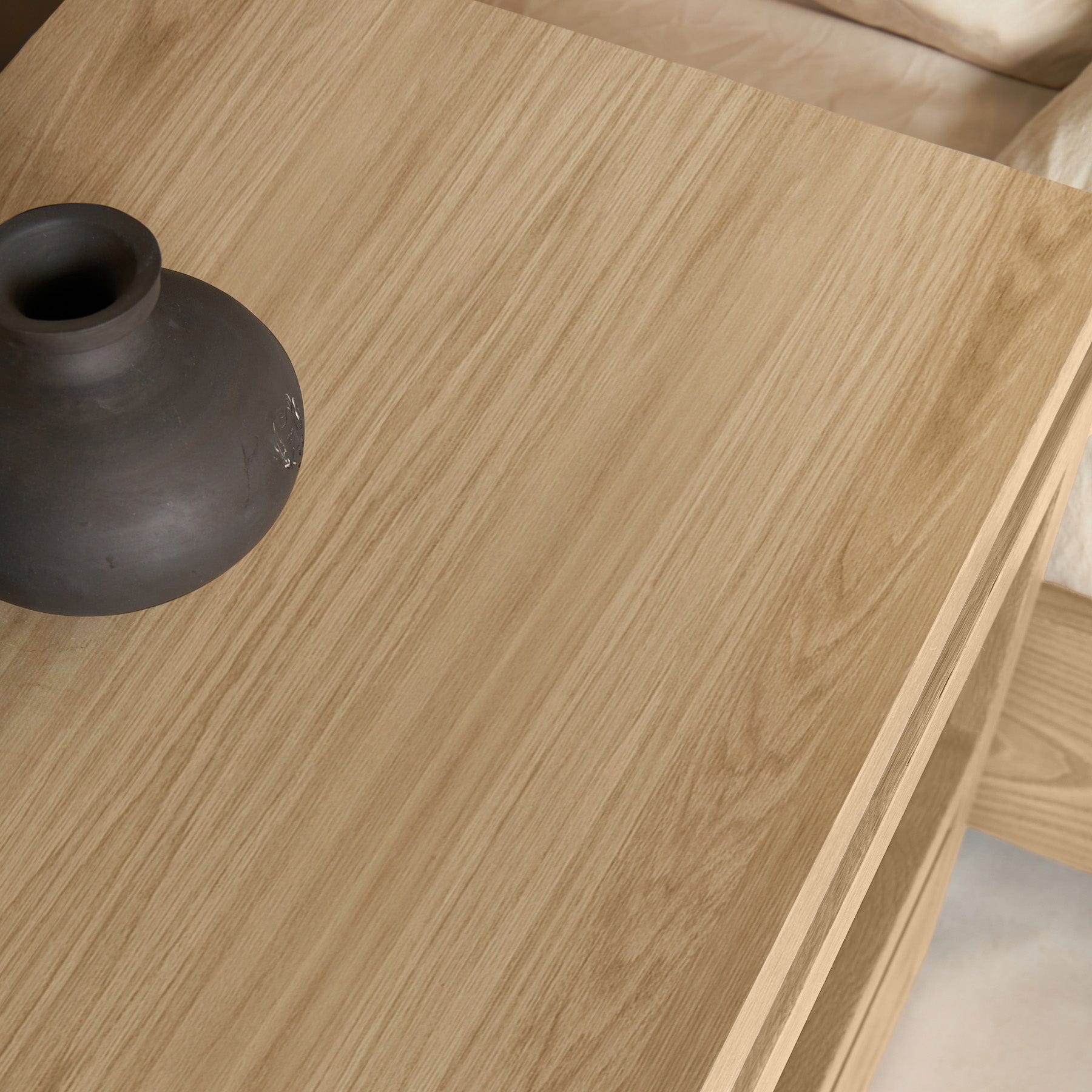 Sofita Wood Nightstand - White Oak