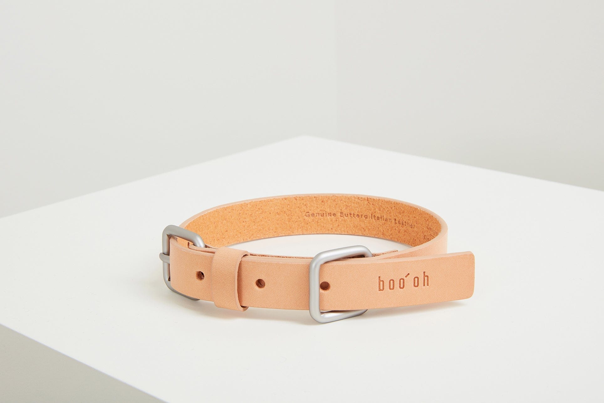 Lumi Collar, Silver + Tan