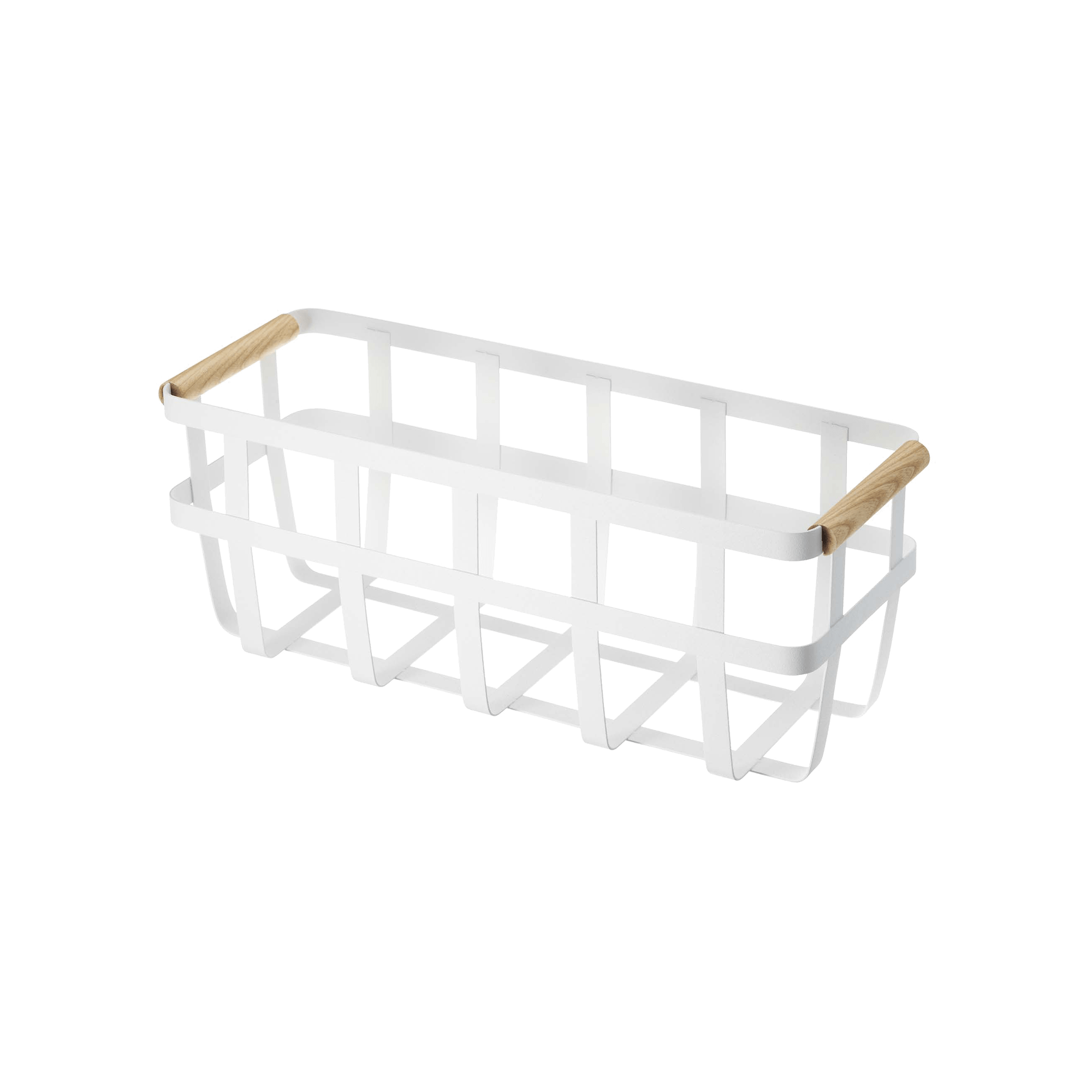 Storage Basket - Two Sizes - Steel + Wood