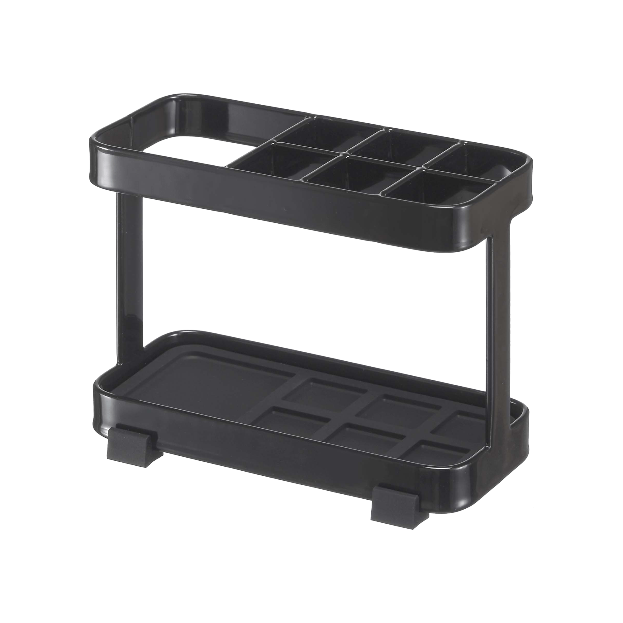 Toothbrush + Toothpaste Stand - Steel in Black