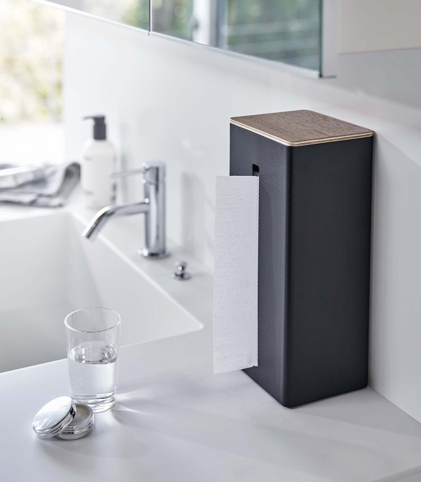 Two-Sided Tissue Case - Steel + Wood