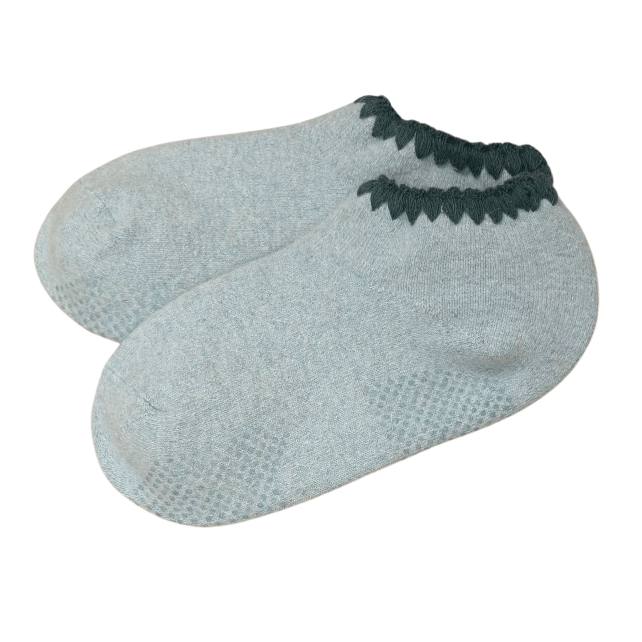 Handcrafted Wool Japanese Slipper Socks with Grips - Medium