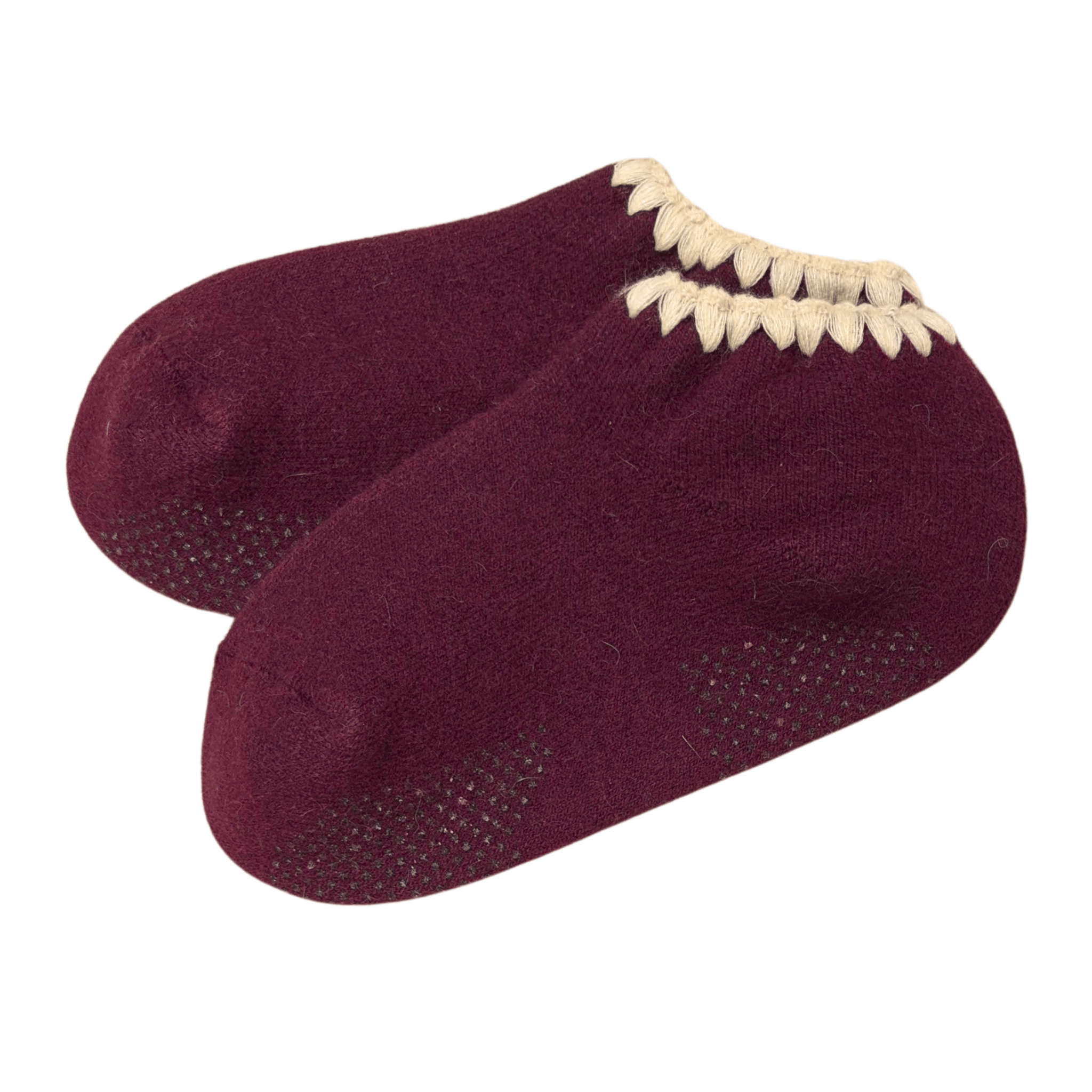 Handcrafted Wool Japanese Slipper Socks with Grips - Medium