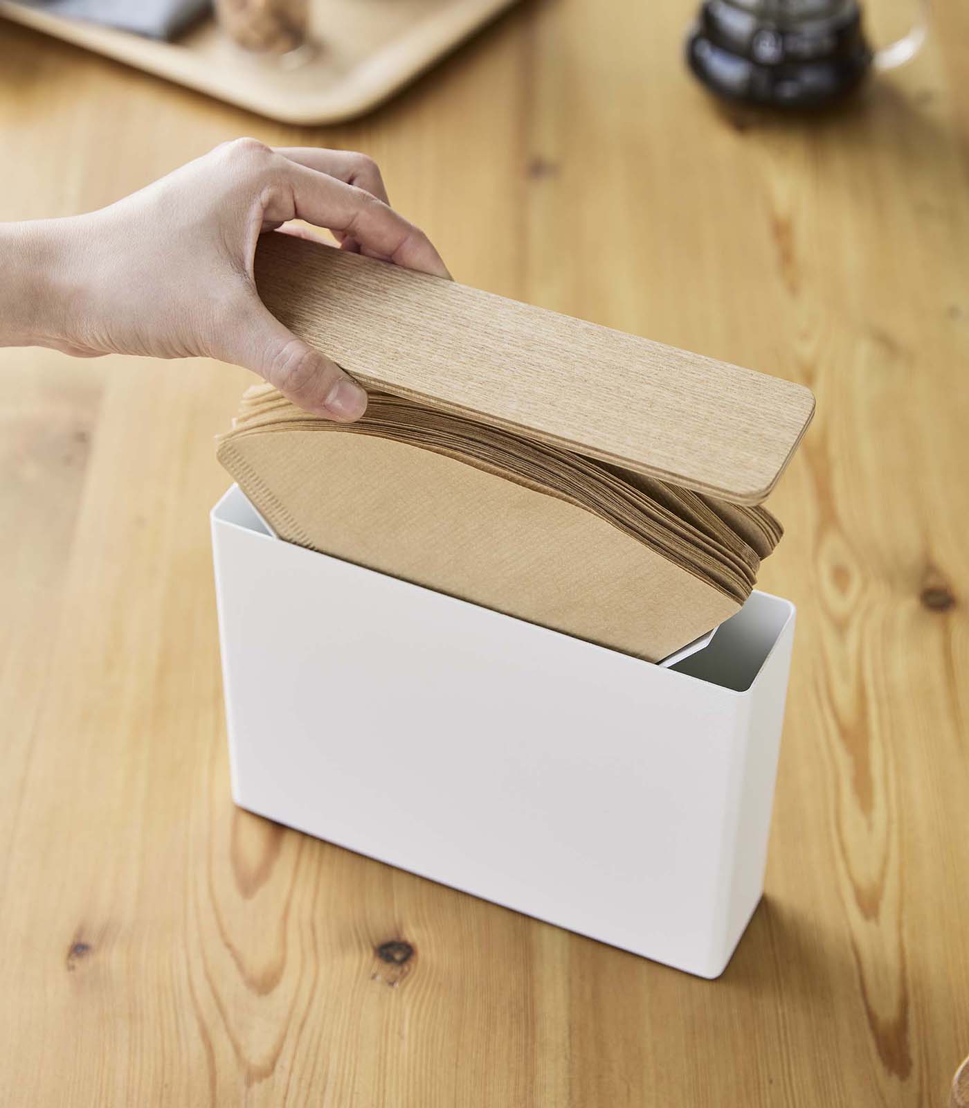 Coffee Filter Case - Size 04 - Steel + Wood