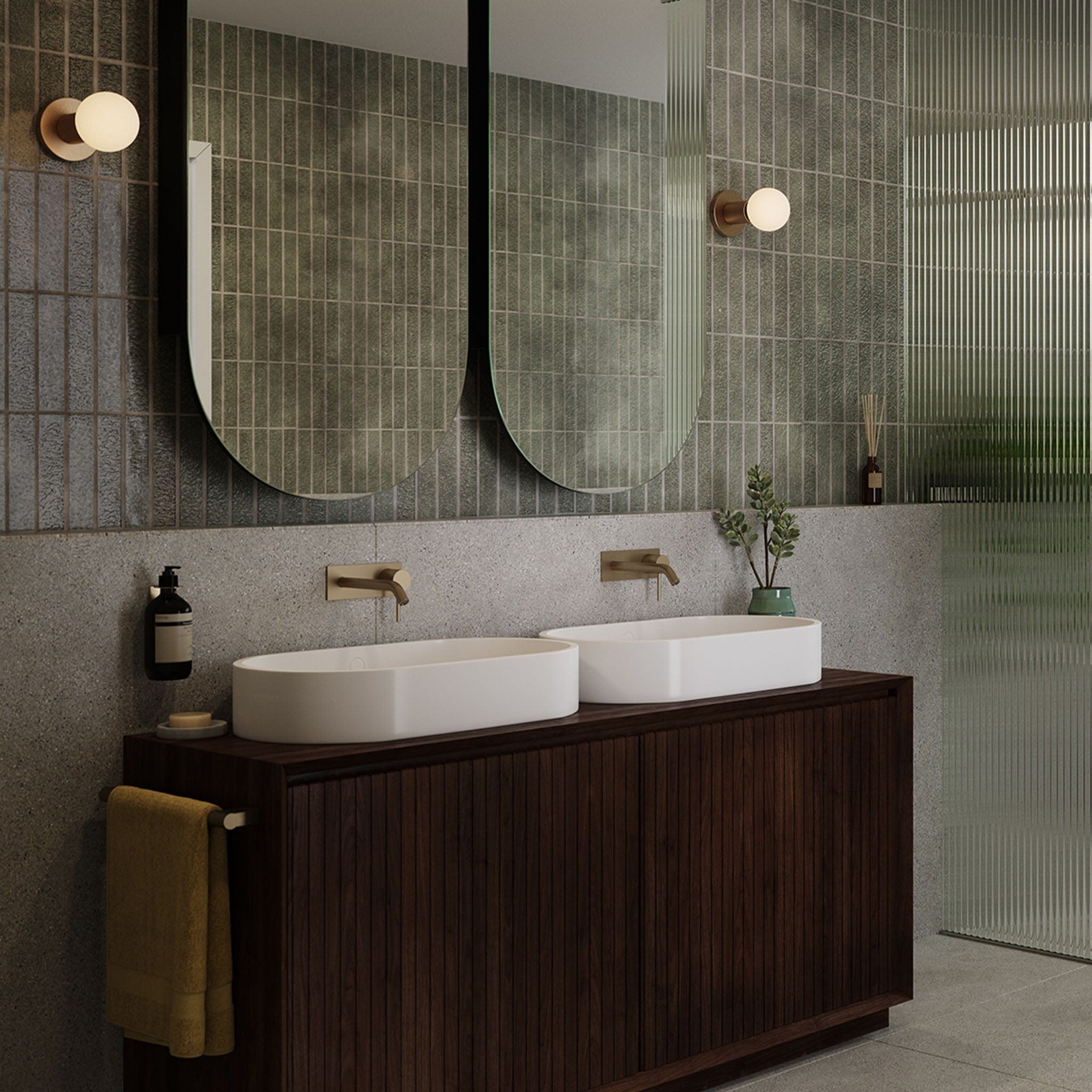 Lochan Wall Light in Brass