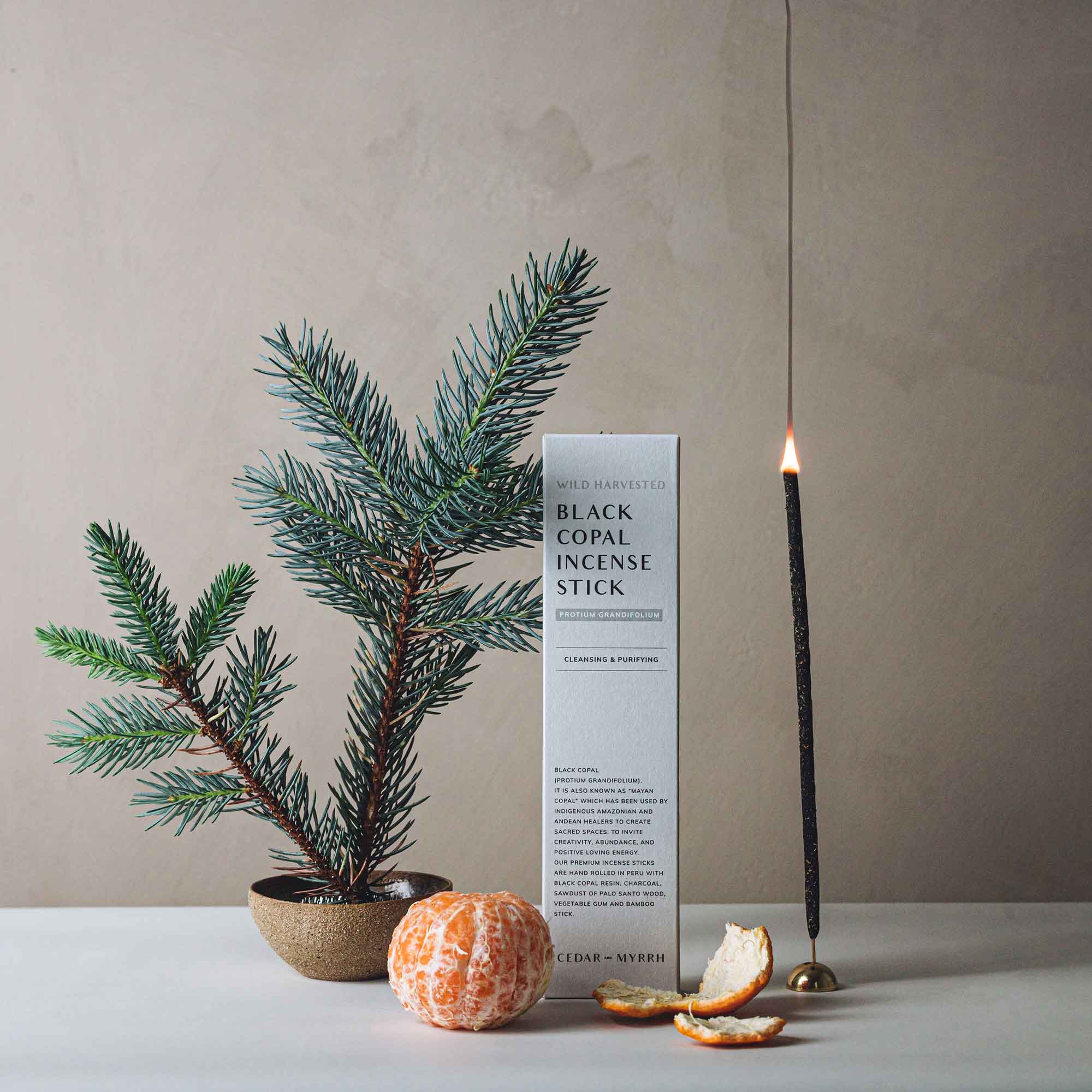 Black Copal Incense Sticks – Hand-Rolled in Peru (7 Sticks)