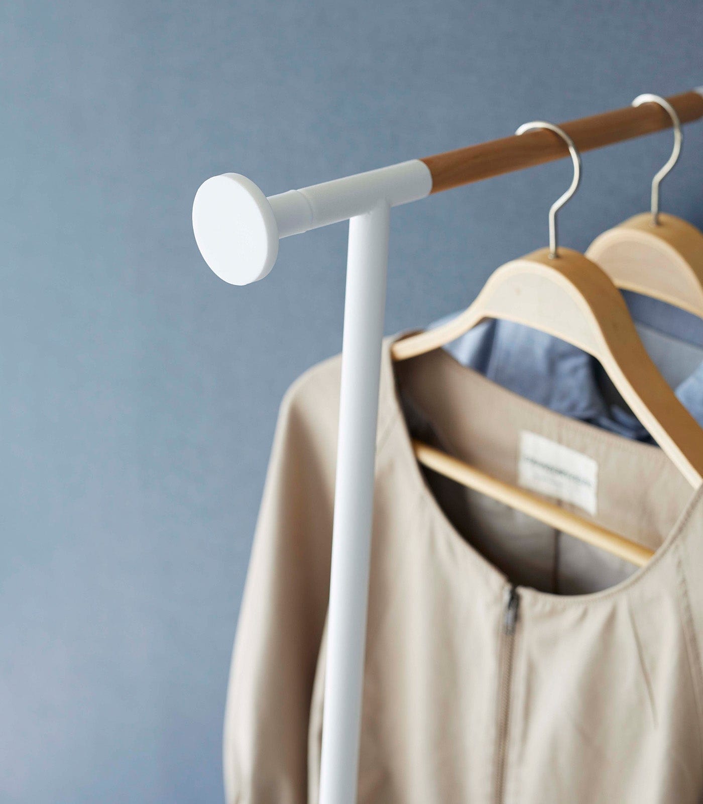 Leaning Clothes Hanger (64" H)  - Steel + Wood