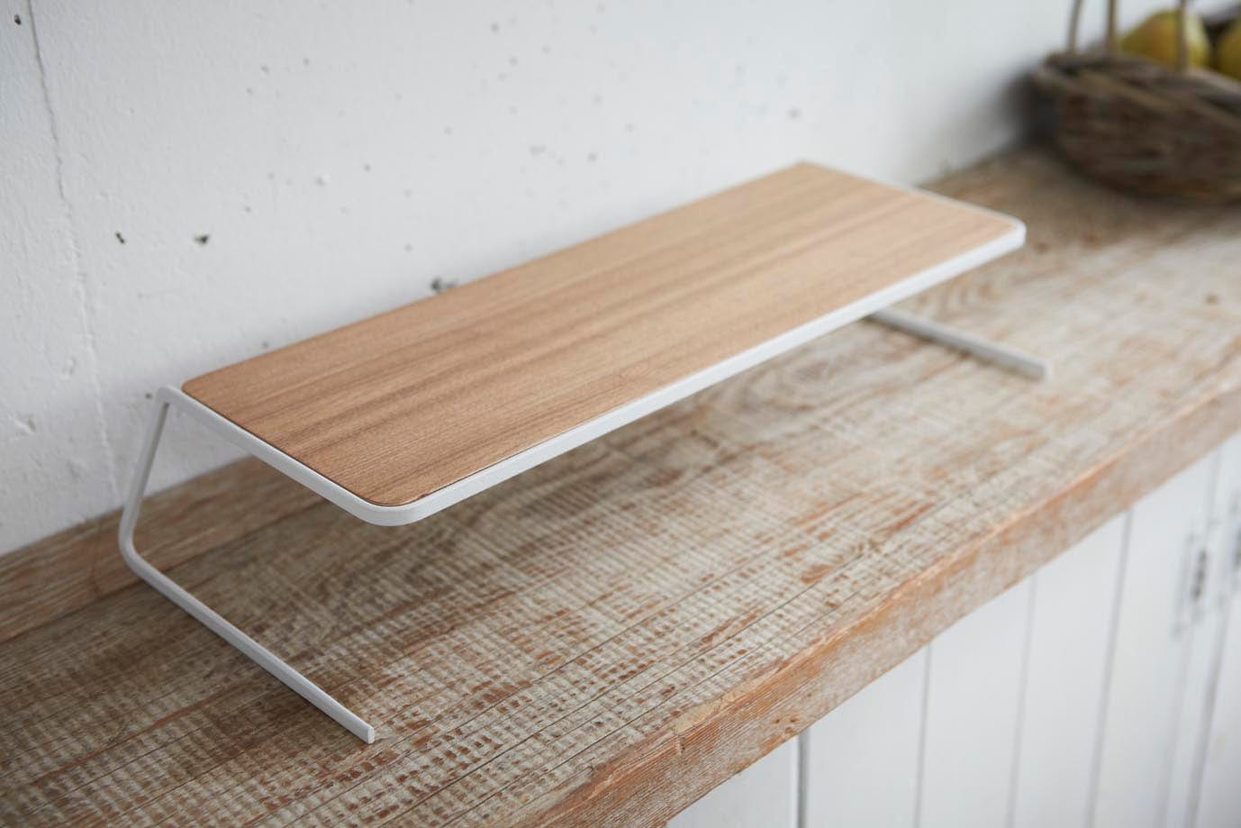 Dish Riser - Large - Steel + Wood