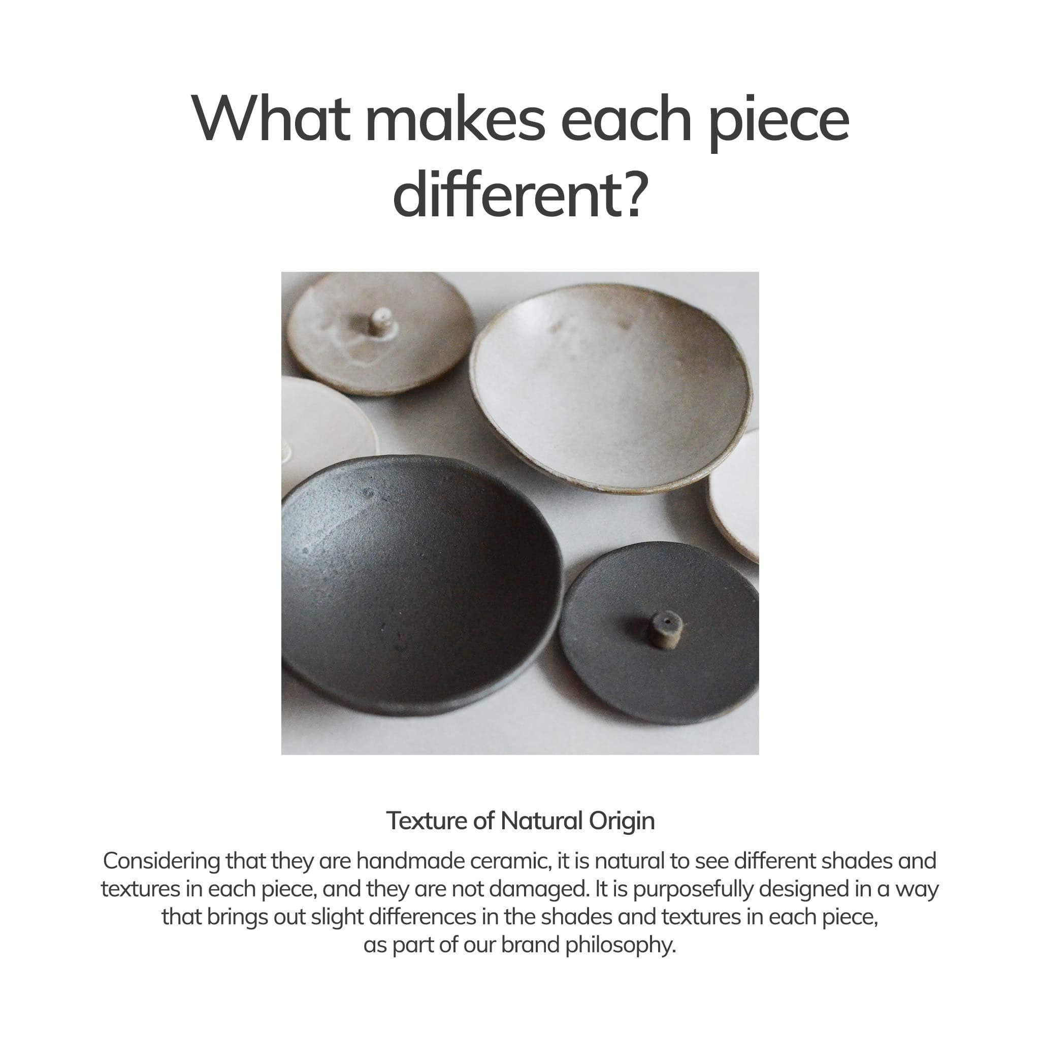 Natural Texture of Incense Holders makes each one different