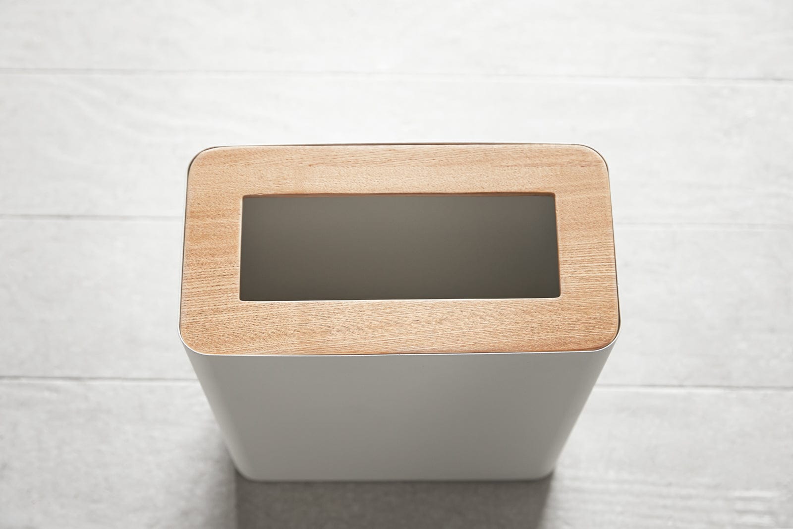 Trash Can - Rectangle - Steel + Wood