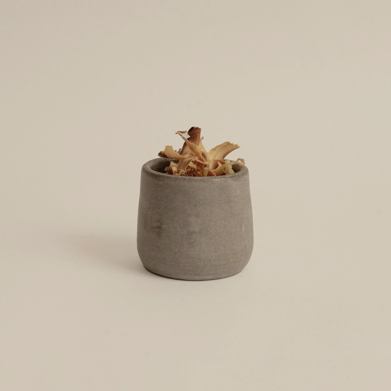 Versatile Sand Ceramic Cup with Wood Flakes