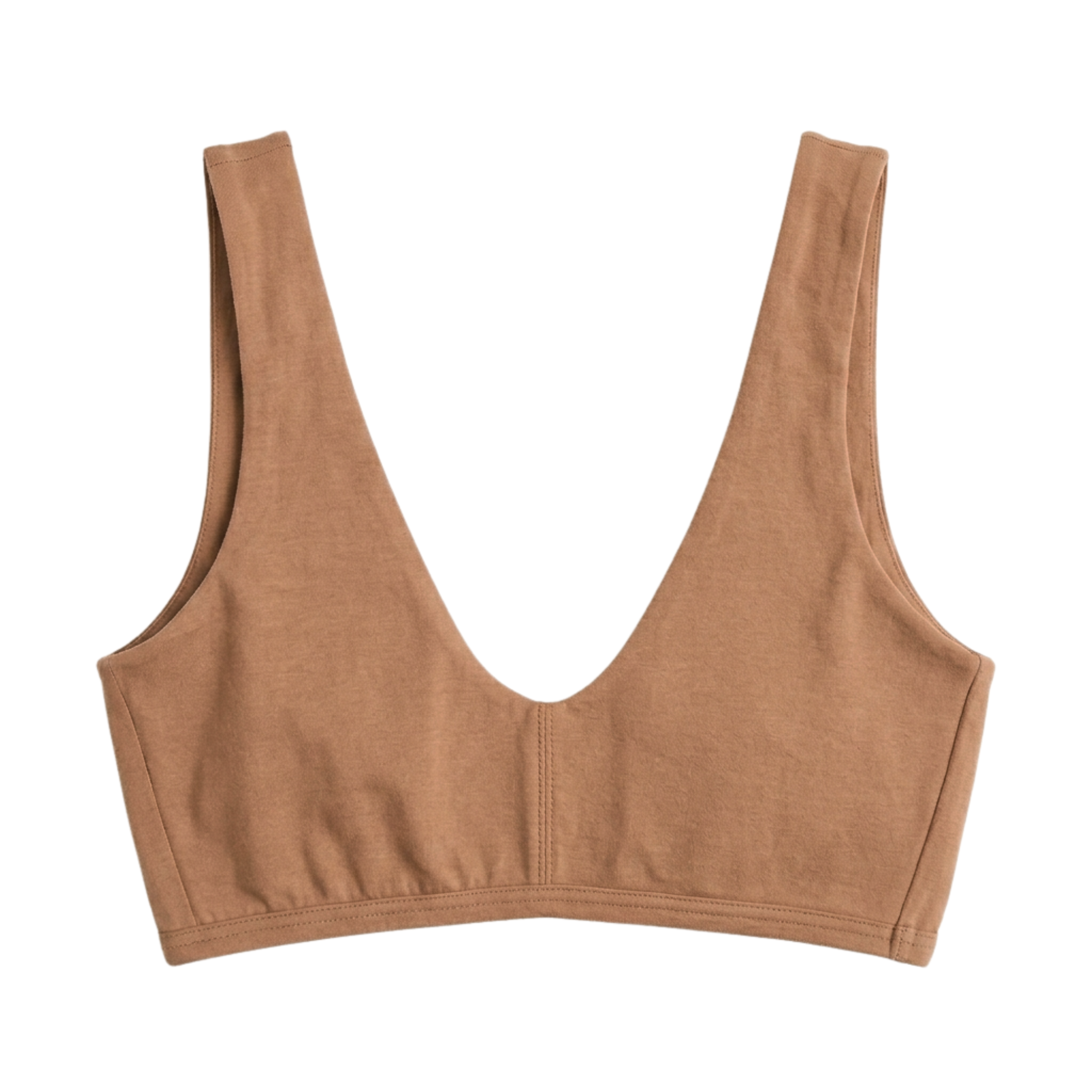 Organic Cotton Everyday Bralette by PROCLAIM in Maya Nude, a medium caramel-tone organic cotton color