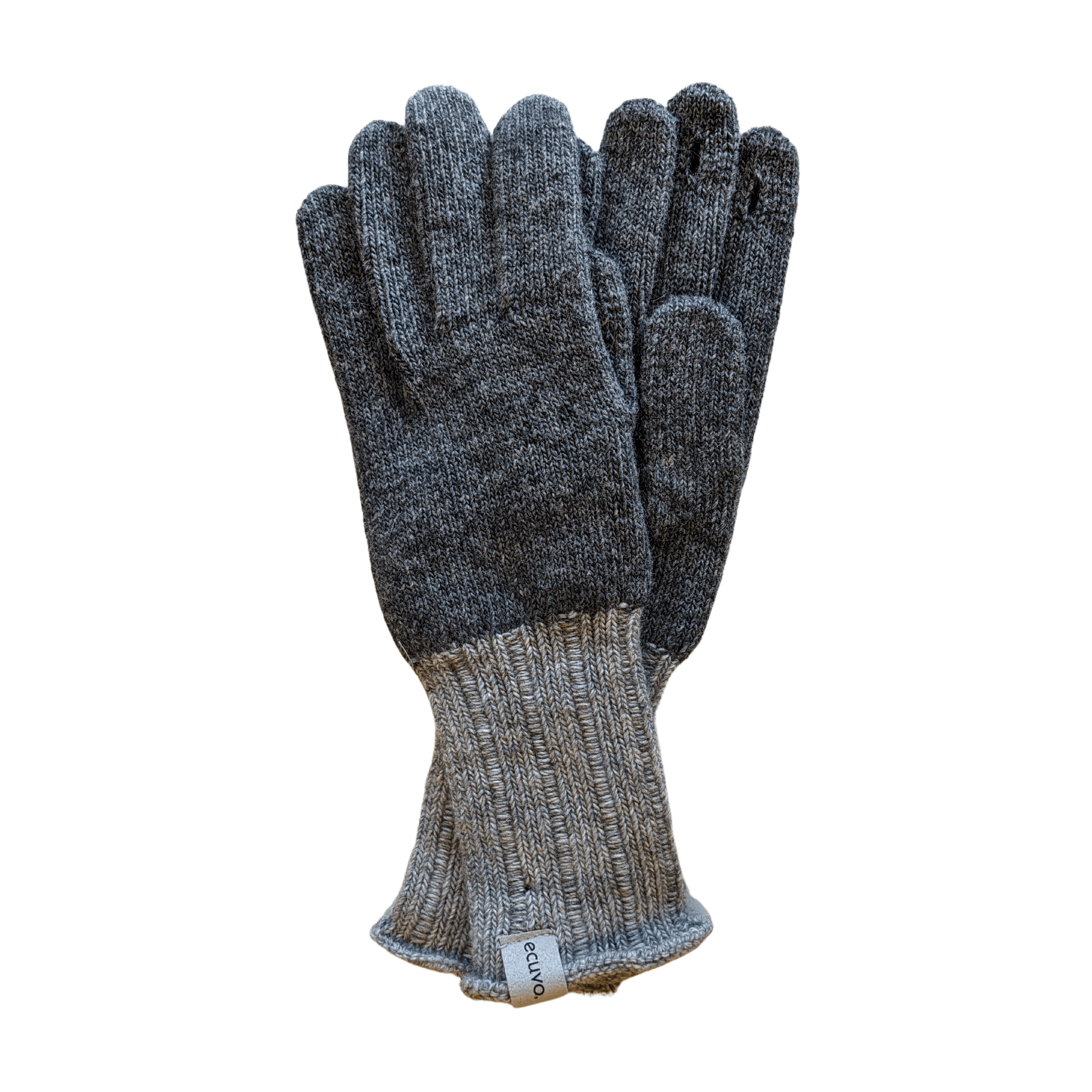 Recycled Wool Blend Japanese Winter Gloves in Charcoal