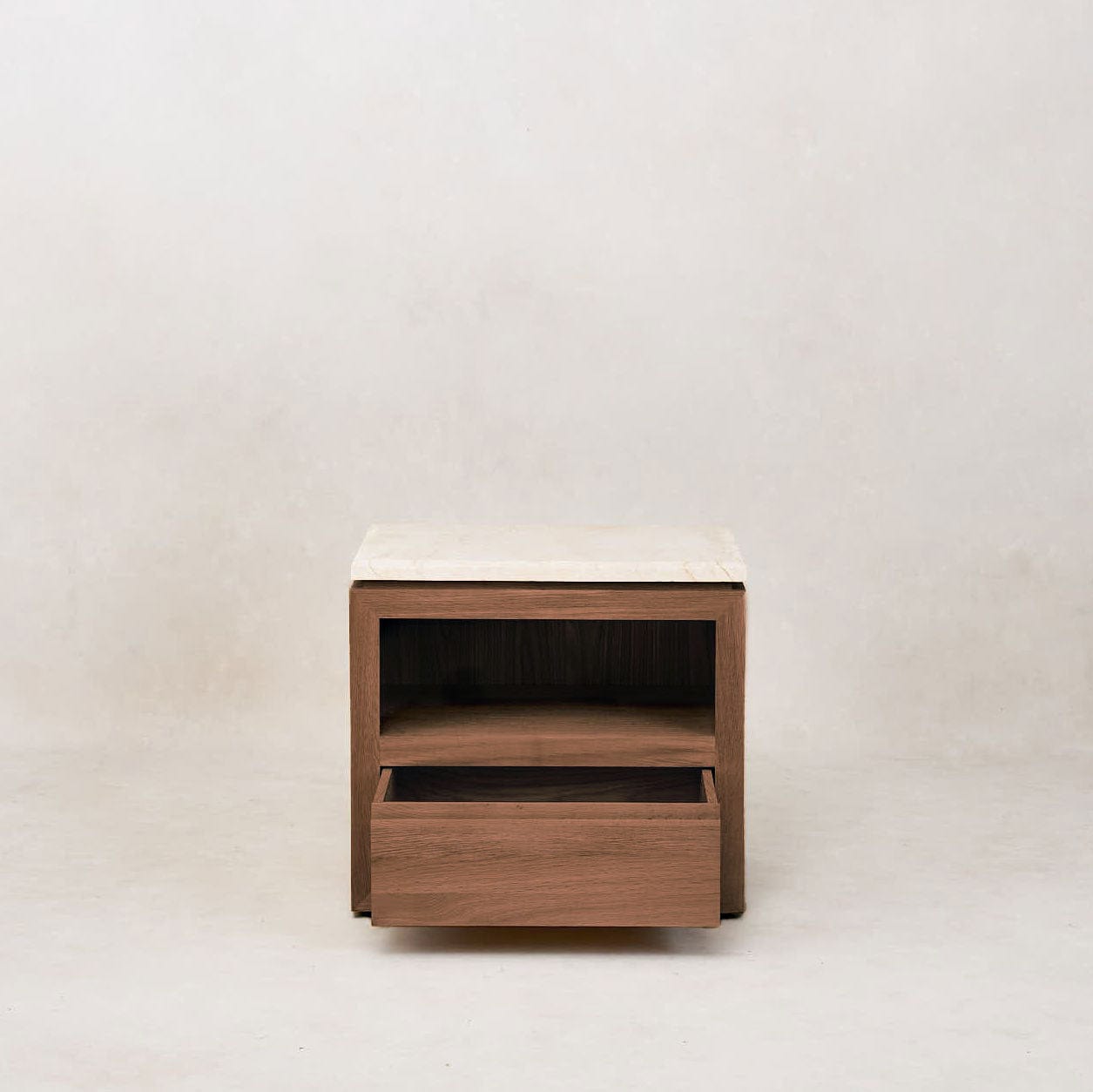 Sofita Marble Nightstand - Mocha
