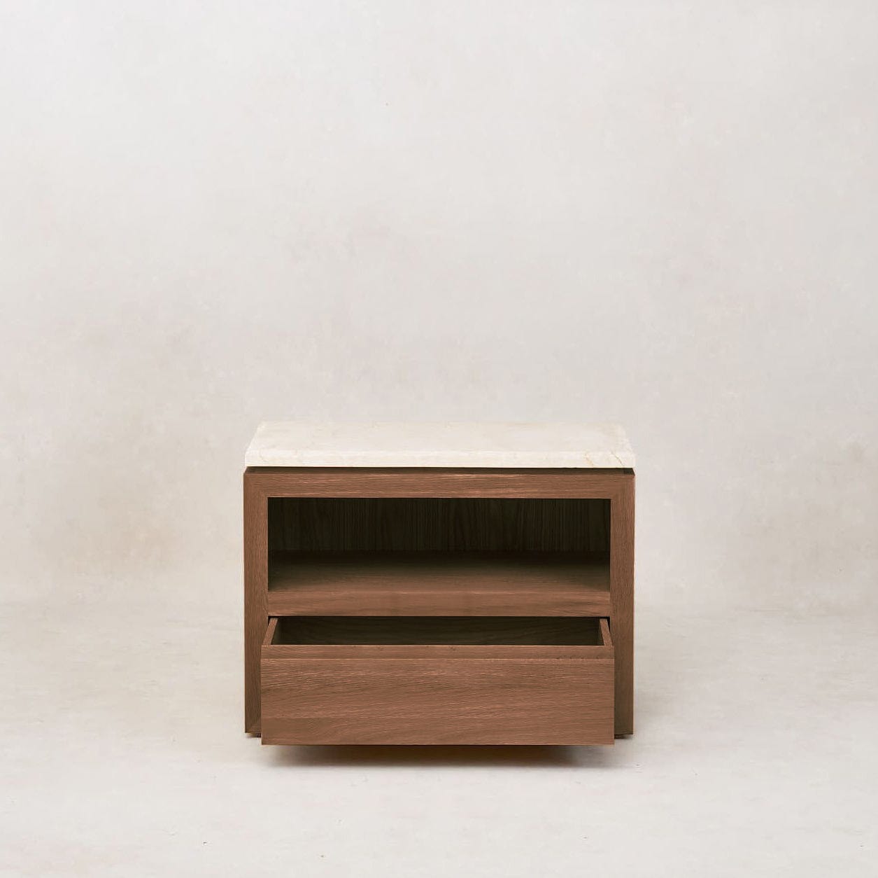 Sofita Marble Nightstand - Mocha
