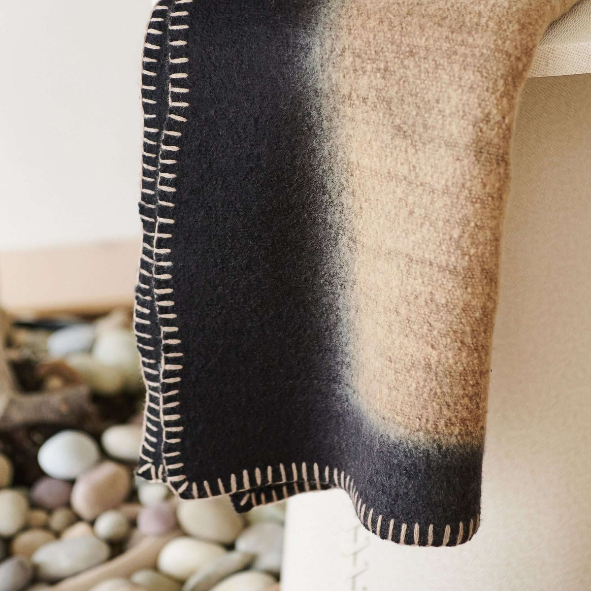 Siro Brown Merino Throw Blanket - Handwoven in Nepal