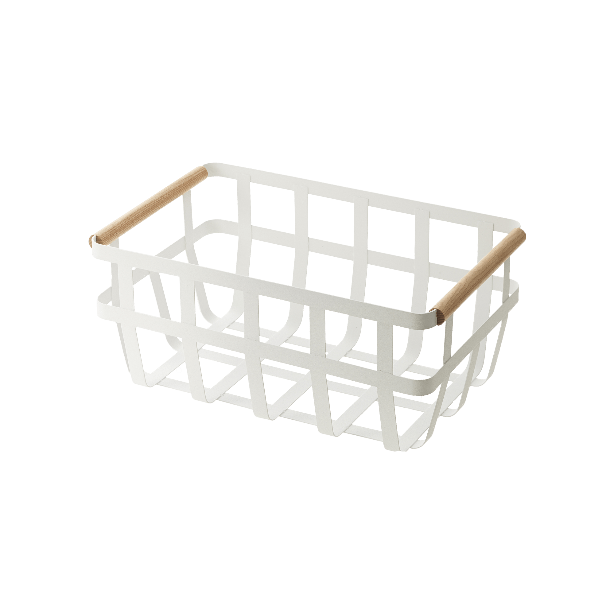 Storage Basket - Two Sizes - Steel + Wood