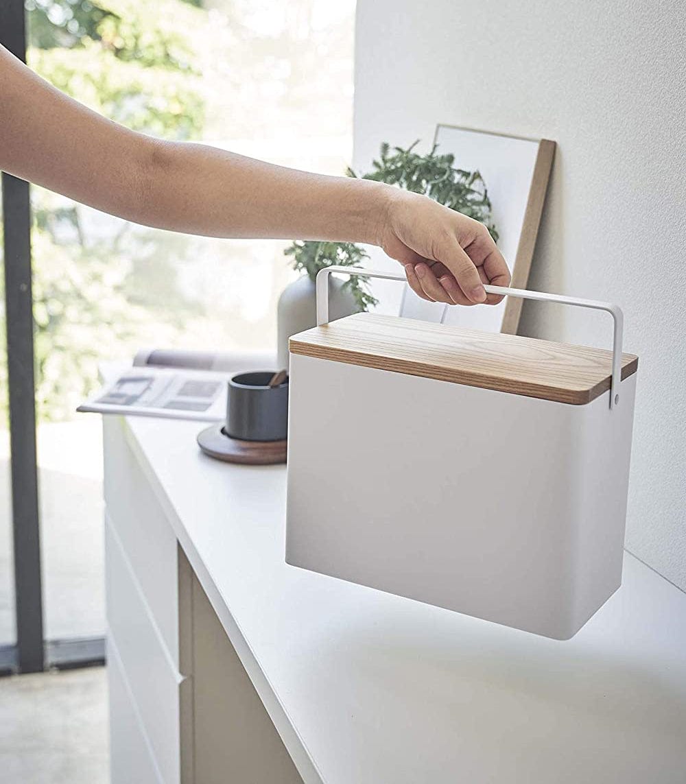 Odds-and-Ends Organizer - Steel + Wood in hand