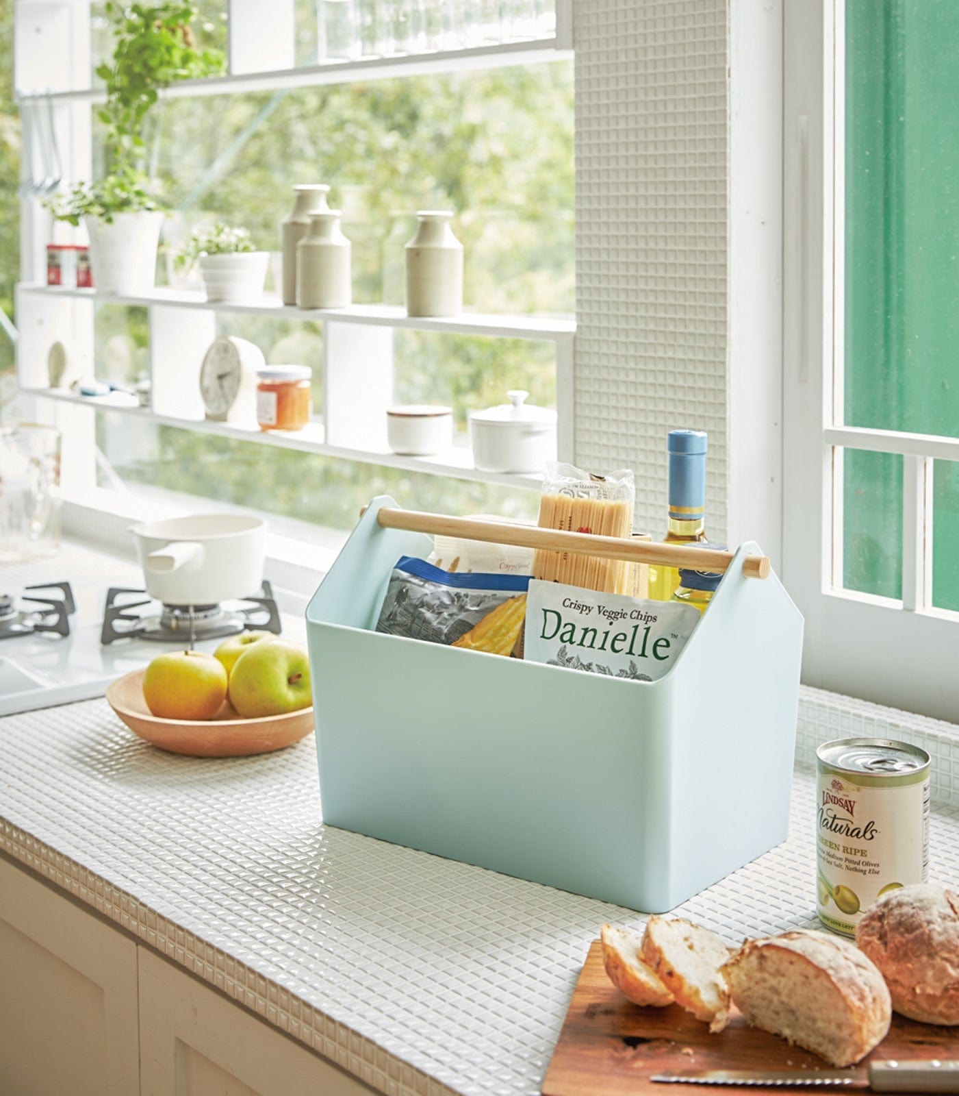 Storage Caddy in Mint in Kitchen