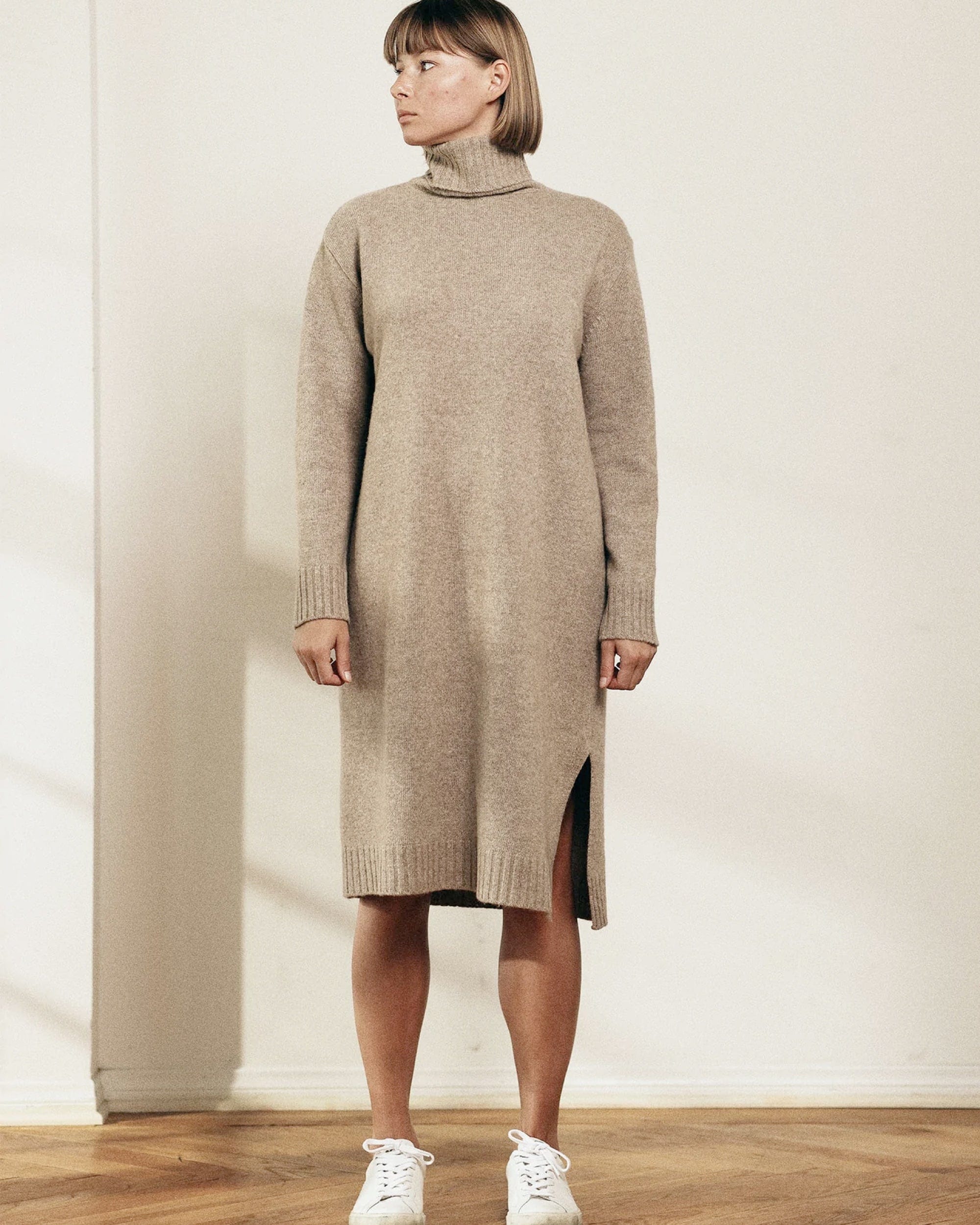 Wool Turtleneck Midi Dress | Japandi Supply House Wool Turtleneck Midi Dress | Japandi Supply House