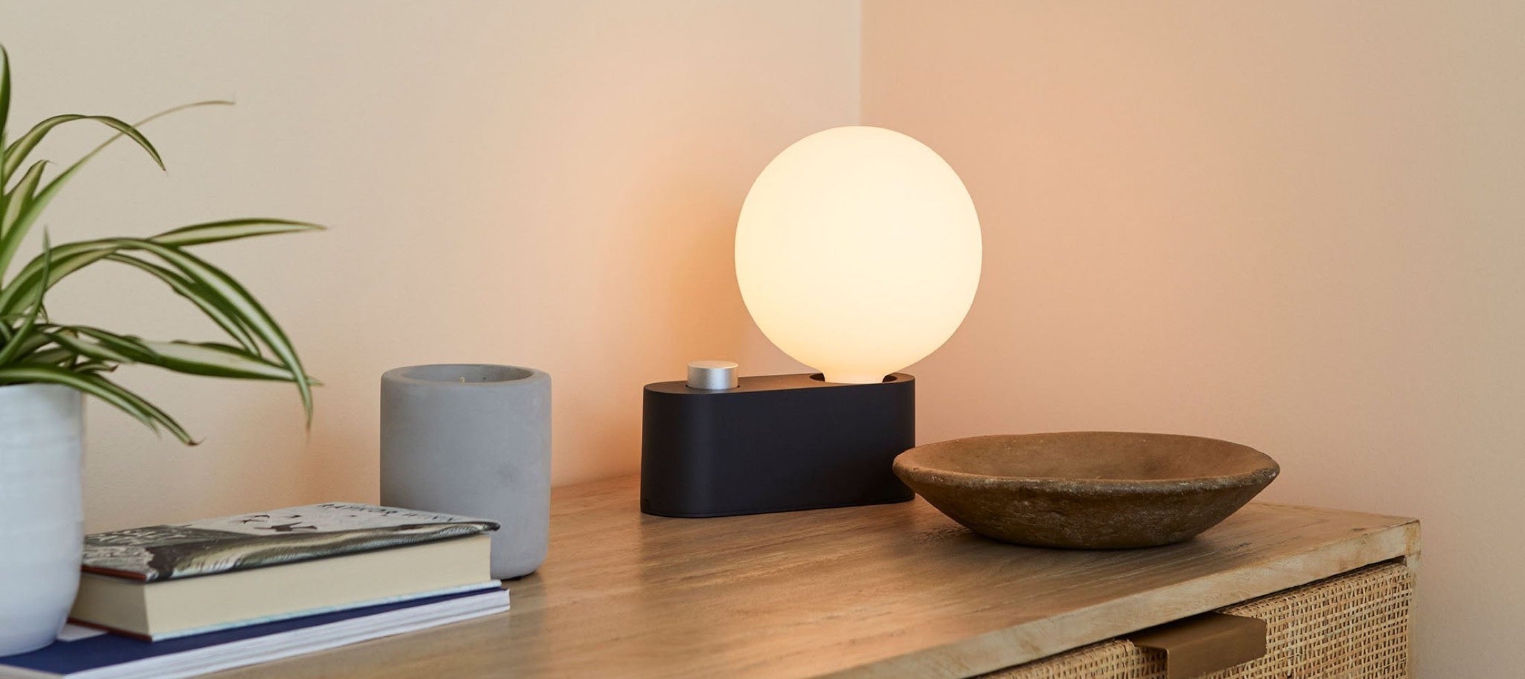Japandi Gifts for the Home Collection shown Alumina Multi-Use Lamp