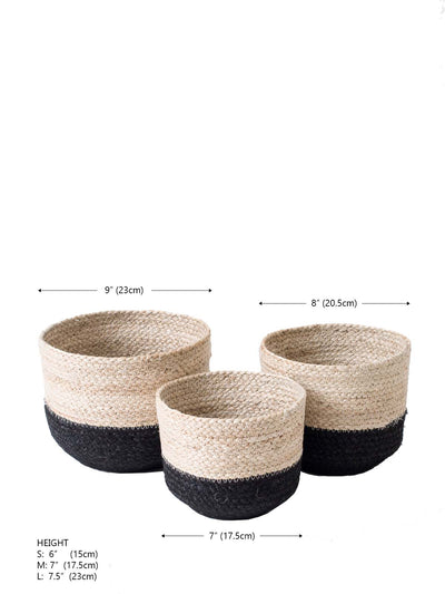 Korissa Naiya Bin dimension chart, three nested sizes shown