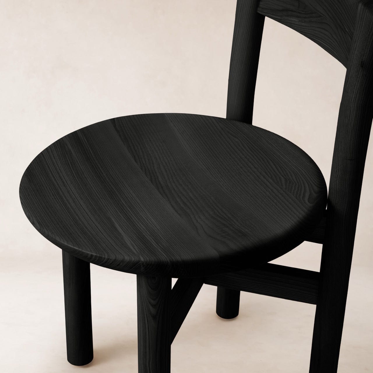 Teddy Wood Dining Chair - Black