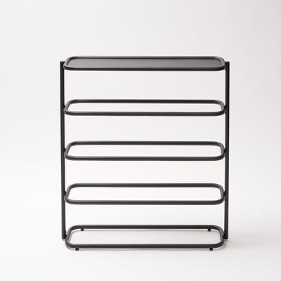 Obround Shoe Rack - Tall - Steel - Black