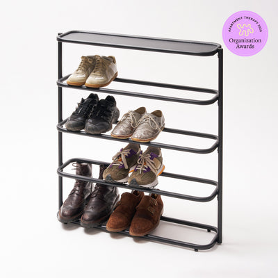 Obround Shoe Rack - Tall - Steel - Black