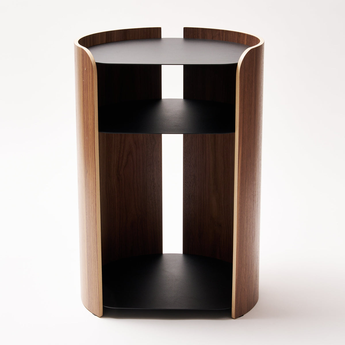 Side Table - Steel + Wood - Black