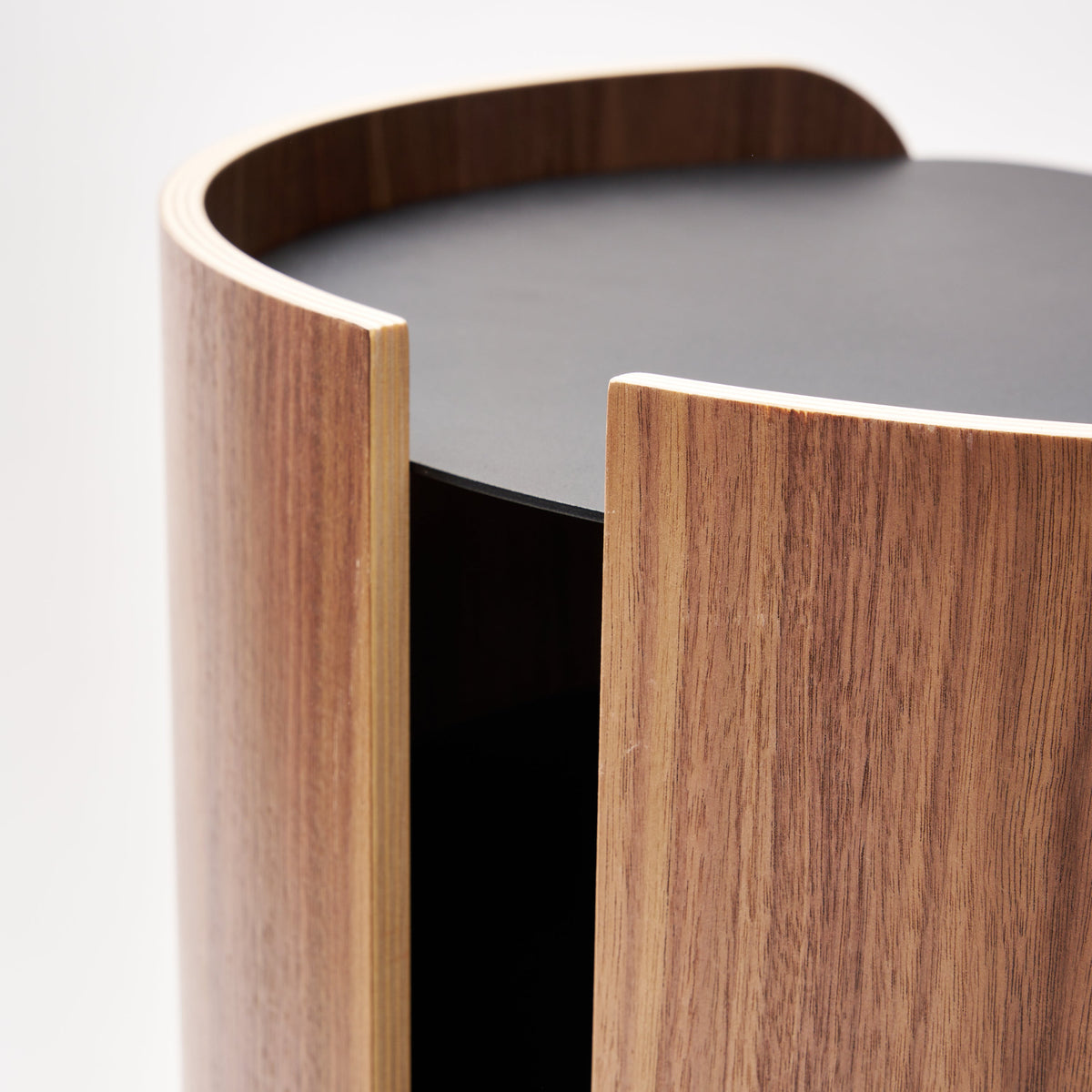 Side Table - Steel + Wood - Black