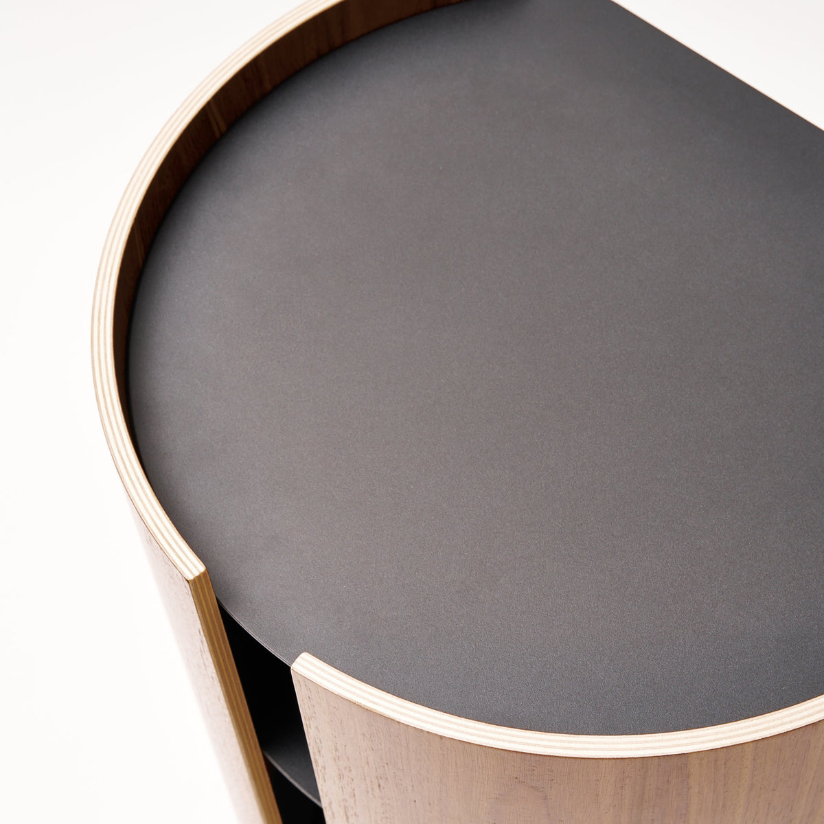 Side Table - Steel + Wood - Black