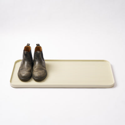 Furrow Boot Tray - Steel - Ivory