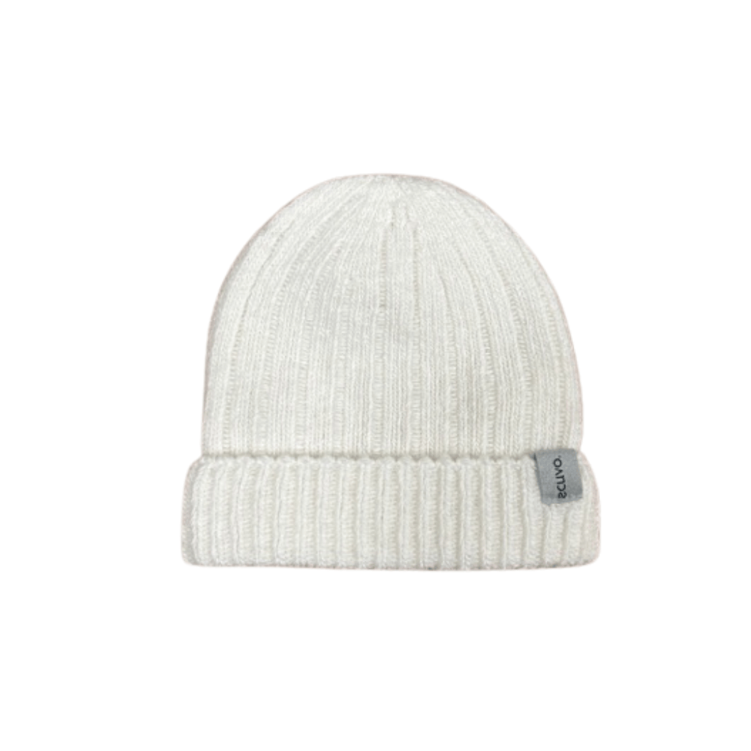 Recycled Wool-Blend Japanese Knit Beanie — Kids in White