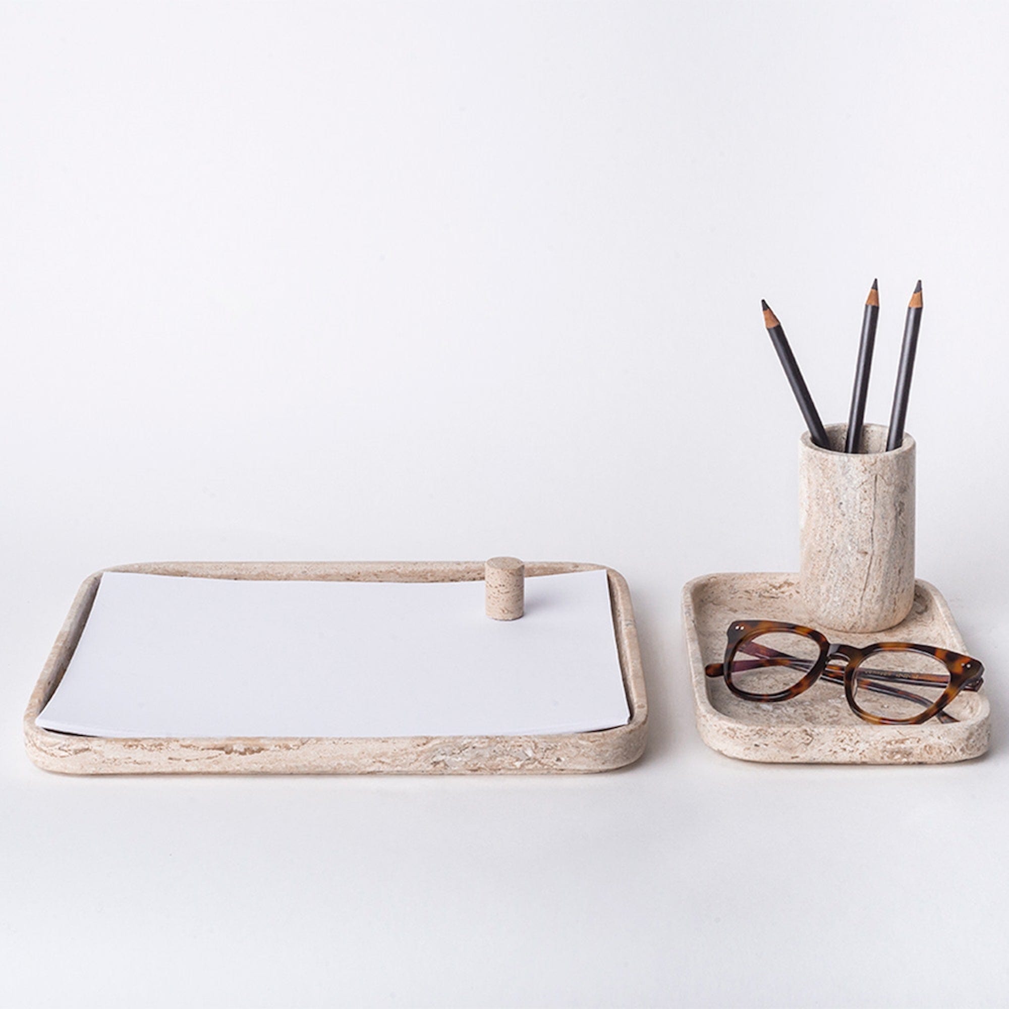 Tray - Small - Travertine Marble Cream