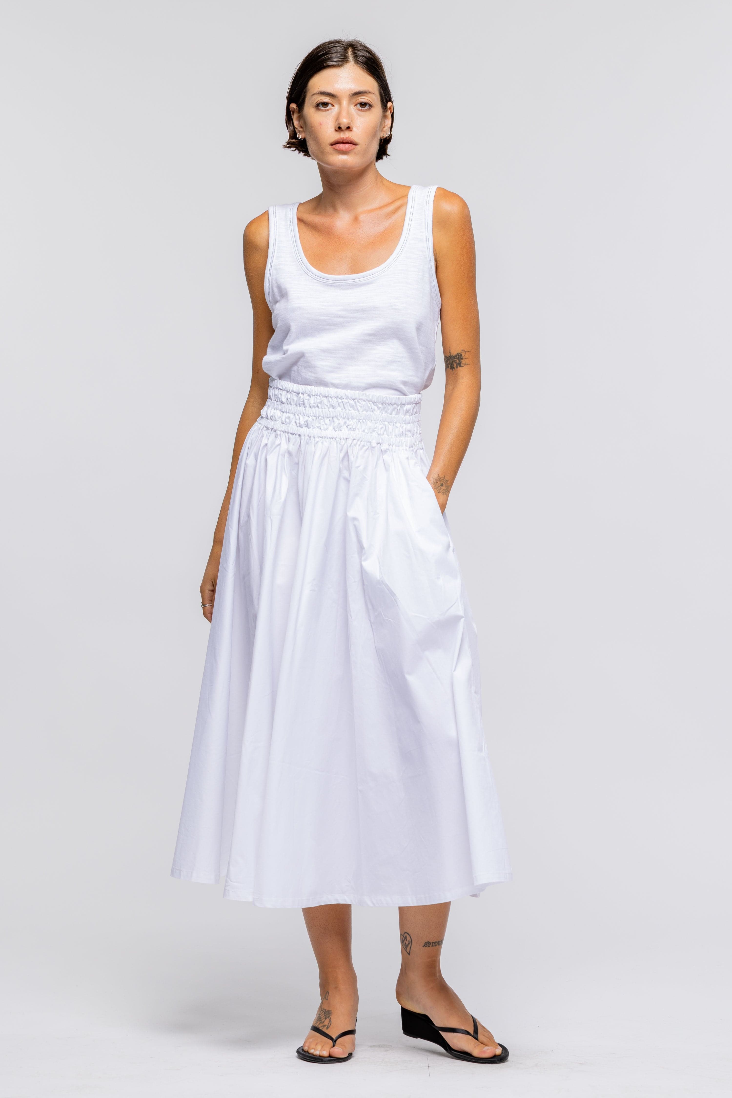 Isabelle Skirt in White by Toit Volant