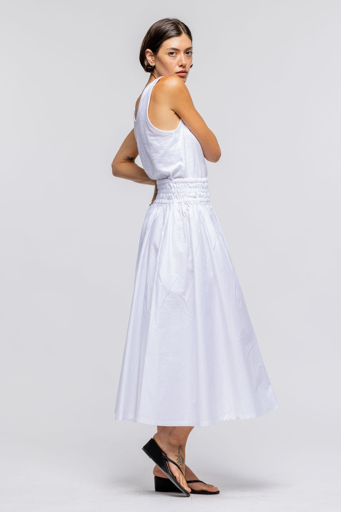 Isabelle Skirt in White by Toit Volant