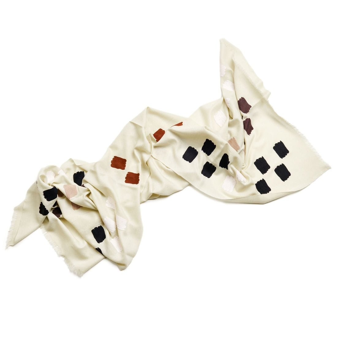 Dahlia Hand Embroidered Hand Woven Scarf