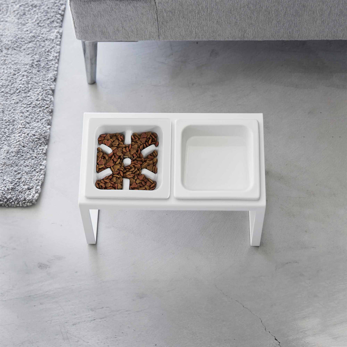 Slow Feeder Pet Bowl - Steel + Ceramic