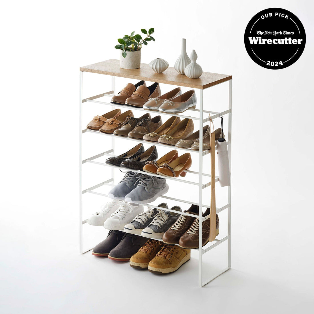 Six-Tier Shoe Rack (34&quot; H) - Steel