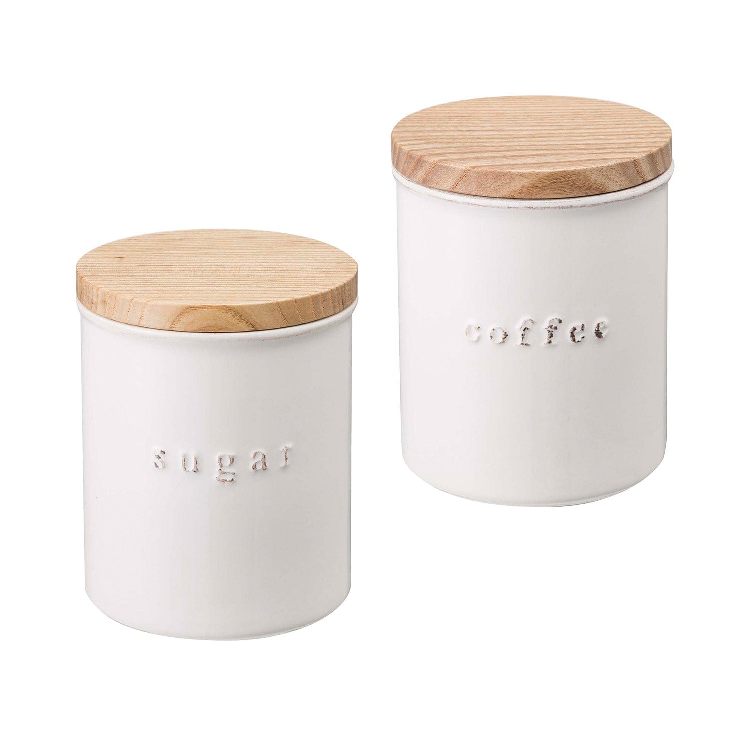 Ceramic Coffee and Sugar Canisters [Set of 2]
