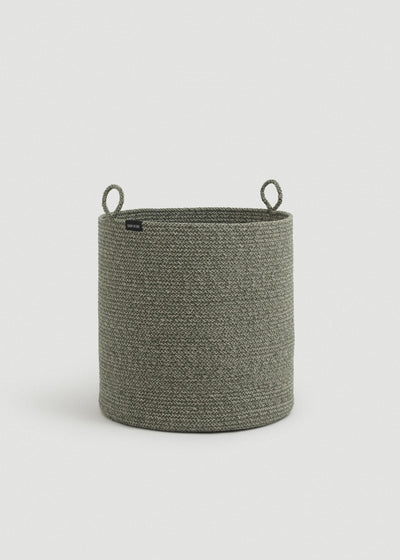 Tall green melange basket displayed alone against a light neutral background.