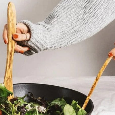 Olive Wood Spatula & Fork Set