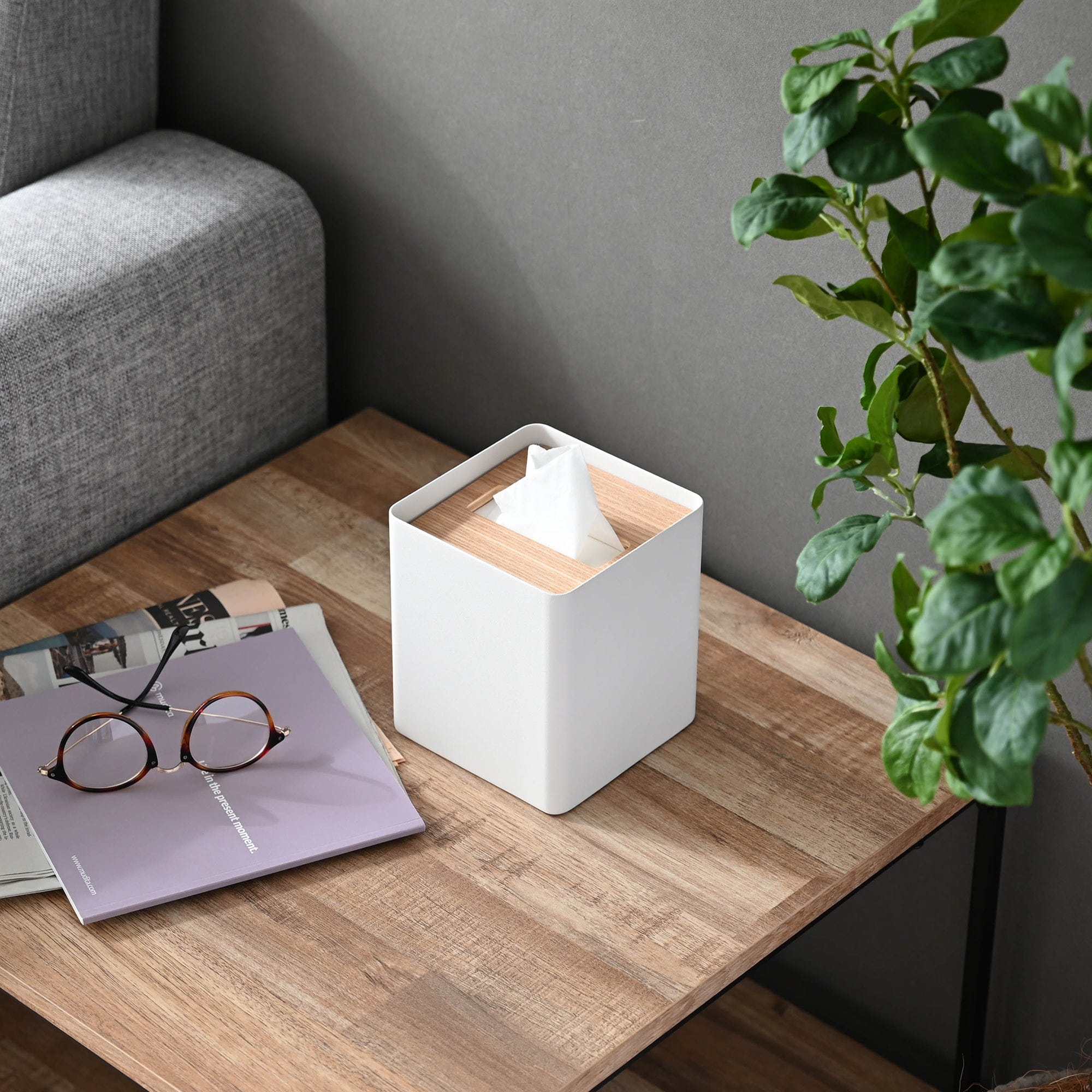 Tissue Box Cover - Square - Steel | Japandi Supply House